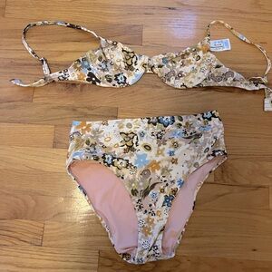 NWOT Madewell floral print swimsuit